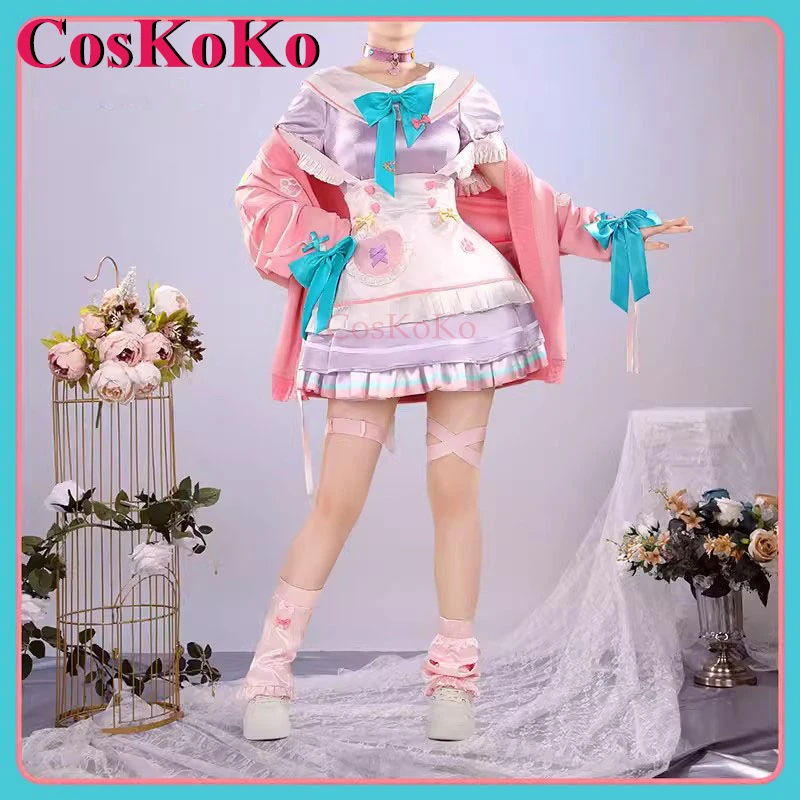 

【Customized】CosKoKo Ratna Pettitt Cosplay Anime VTuber Costume Fashion Sweet Lovely Uniform Halloween Party Role Play Clothing