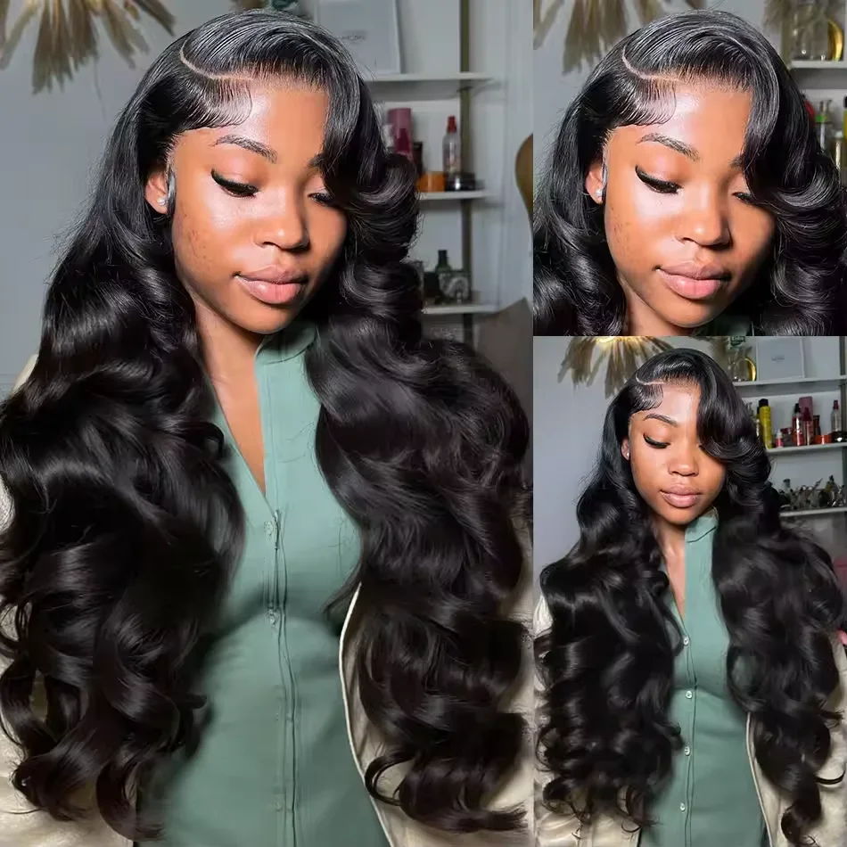 

Body Wave 13x6 360 HD Lace Frontal Wigs 280 Density Brazilian Human Hair Pre Cut 7x5 Lace Front Glueless Wig Pre Plucked 40 Inch