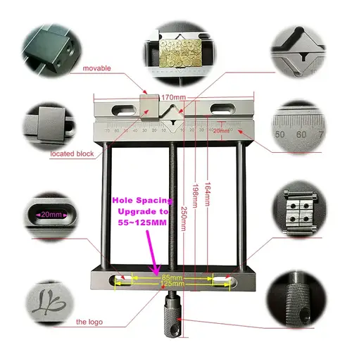 New LY CNC Parallel-Jaw Vice Plain Vise QGG Aluminum Alloy Flat Tongs Vice For CNC Engraving Milling And Carving Machine - Image 6