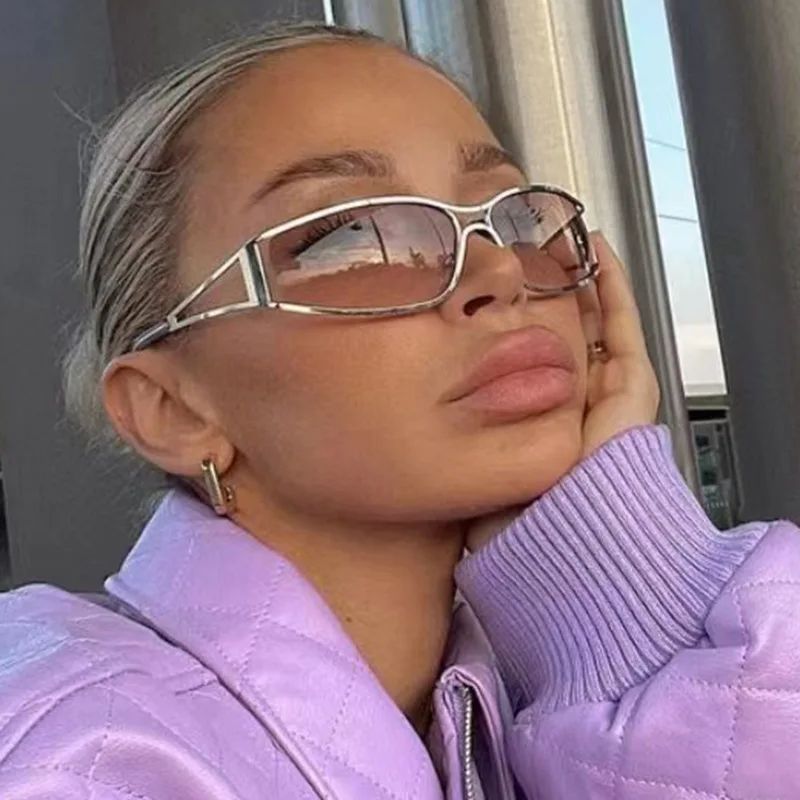 

Мужские и женские темные очки Y2k, большие брендовые дизайнерские градиентные солнцезащитные очки в стиле стимпанк, зеркальные очки