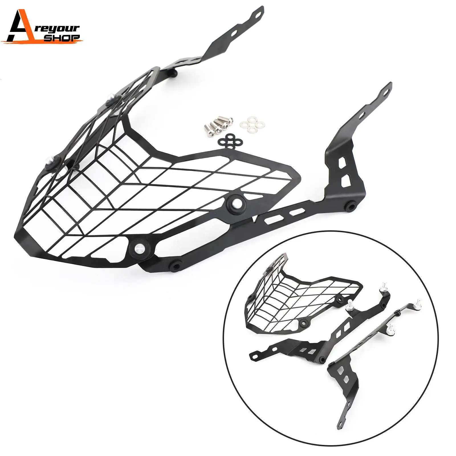 

Areyourshop for Honda CB500X CB 500 X 2019 2020 Headlight Guard Protector Grill Cover Aluminum Motorcycle Accessories