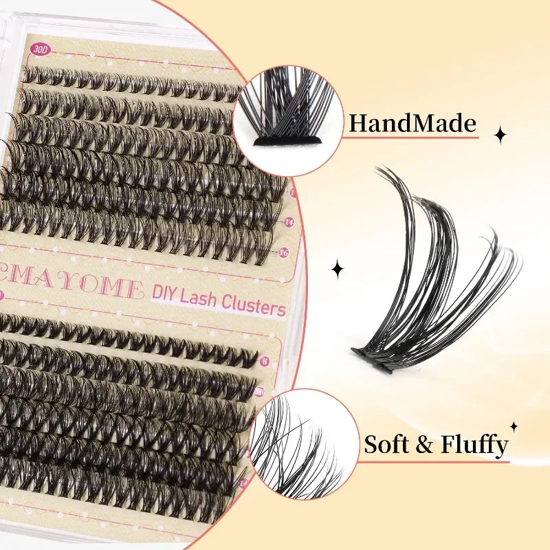 480PCS Eyelashes Extension False Lashes Cluster 10D 20D 30D 40D Natural Cilia Soft Mink Eyelash 8-16mm Mix DIY Individual Makeup