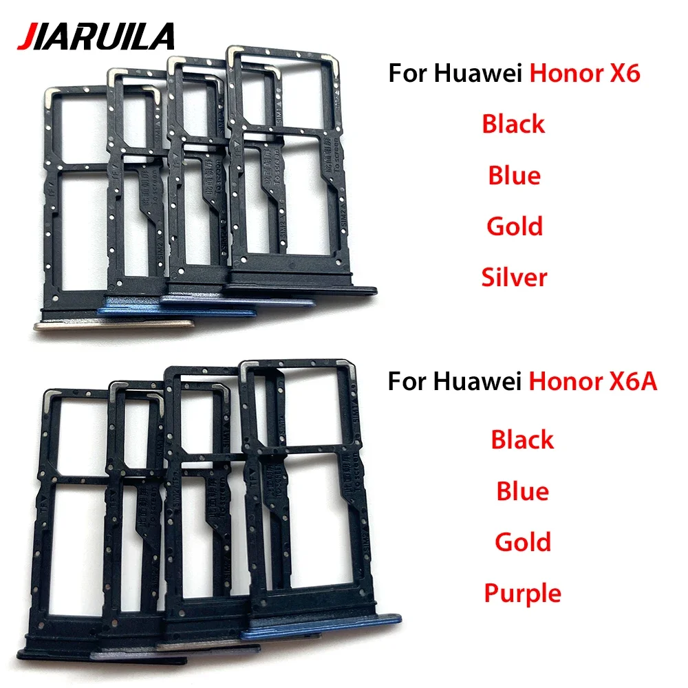 Dual  SIM Card Holder Tray Slot Holder Adapter Socket For Huawei Honor X6 X6A X6A Plus X6B Phone Replacement Part