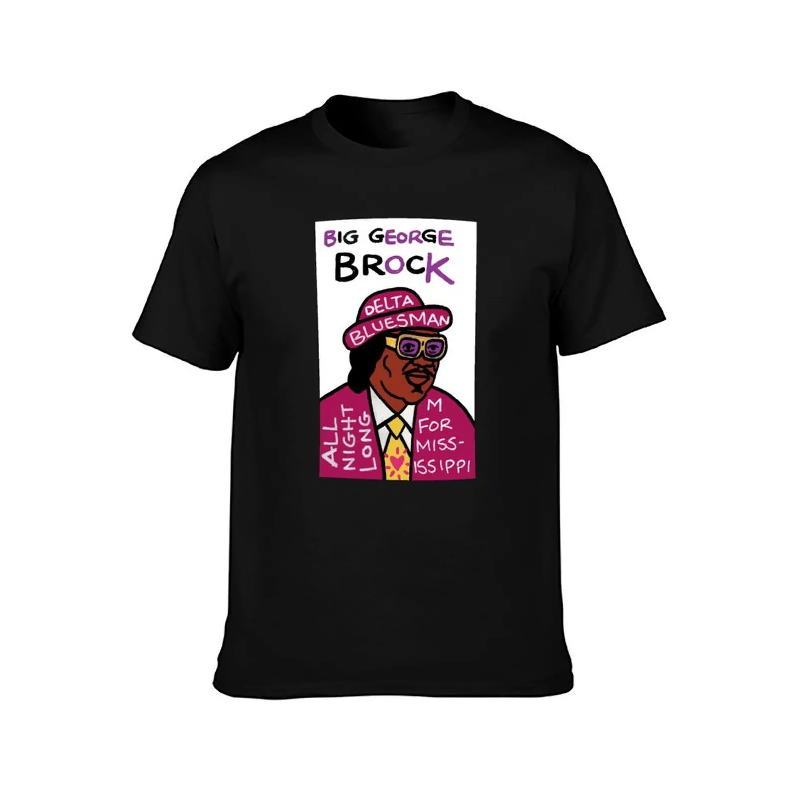 Big George Brock Blues Folk Art T-Shirt Halloween Casual T-Shirt