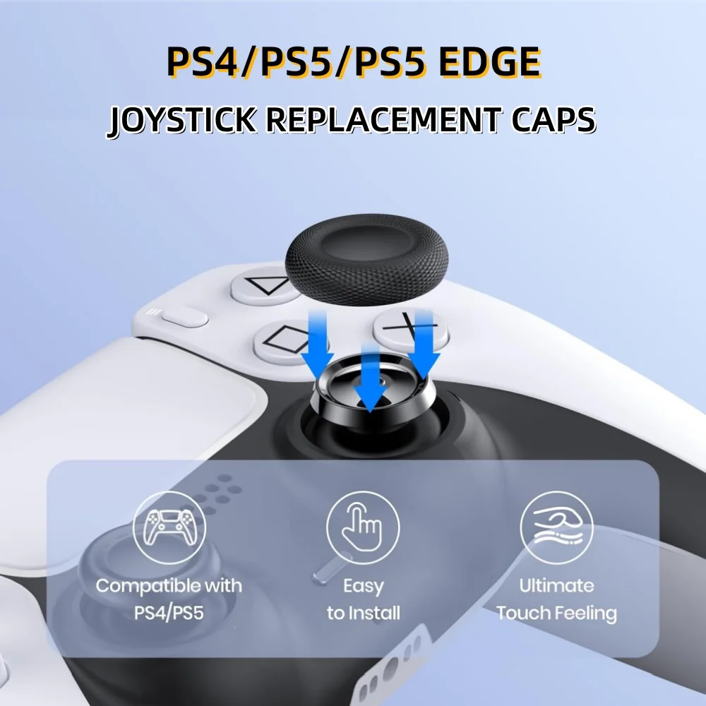 

Joystick Replacement Grip Caps for PS4/PS5 Controller for PS5 EDGE Thumb Grips CapsAnti-Stickiness Anti-Slip Anti-Scratch