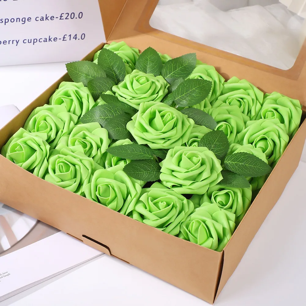 25 Stück künstliche Rosenblumen aus Schaumstoff, künstliche Blumen für Valentinstag, DIY-Geschenke, Ornament, Hochzeit, Heirat, Dekoration, Heimdekoration – Detail 21