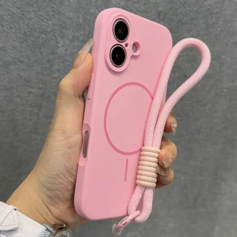 Liquid silicone magnetic suction case for iPhone 15 17 16 14