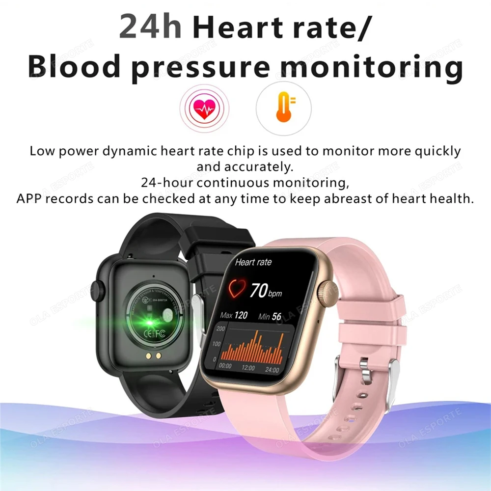 2024 Smart Watch For Women Full Touch Screen Bluetooth Call Waterproof Watches Sport Fitness Tracker Smartwatch Lady Reloj Mujer