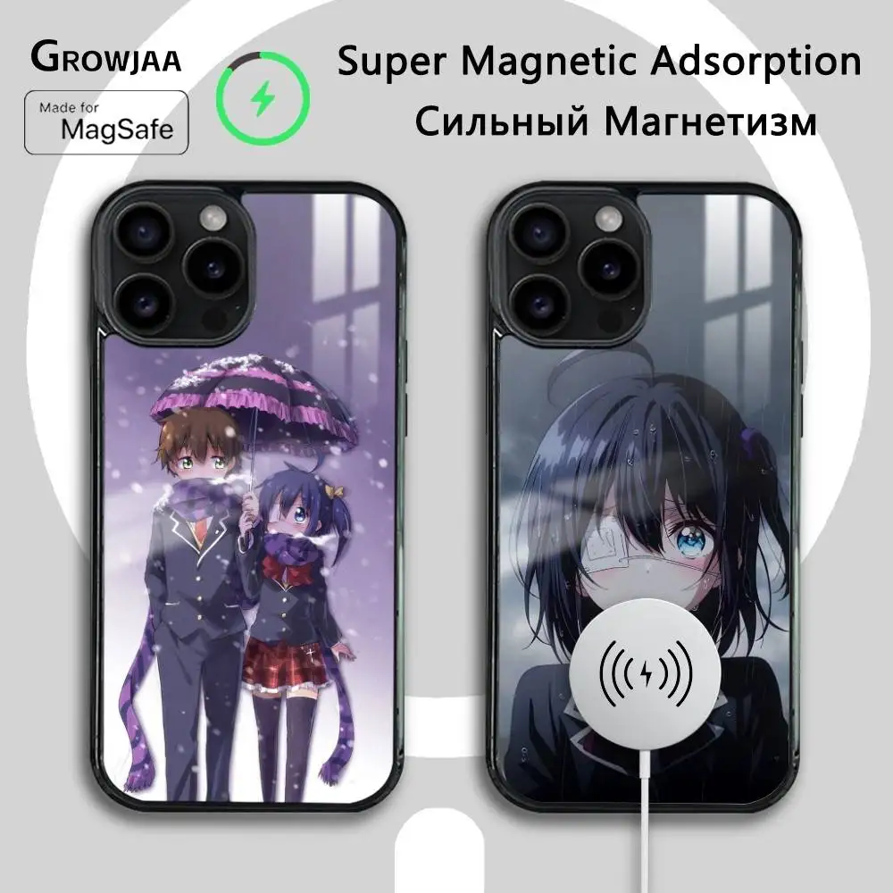 حافظة هاتف Love Chunibyo من الأوهام الأخرى لهاتف iPhone 16 15 14 13 Pro Max Plus غطاء شحن لاسلكي صغير مغناطيسي Magsafe