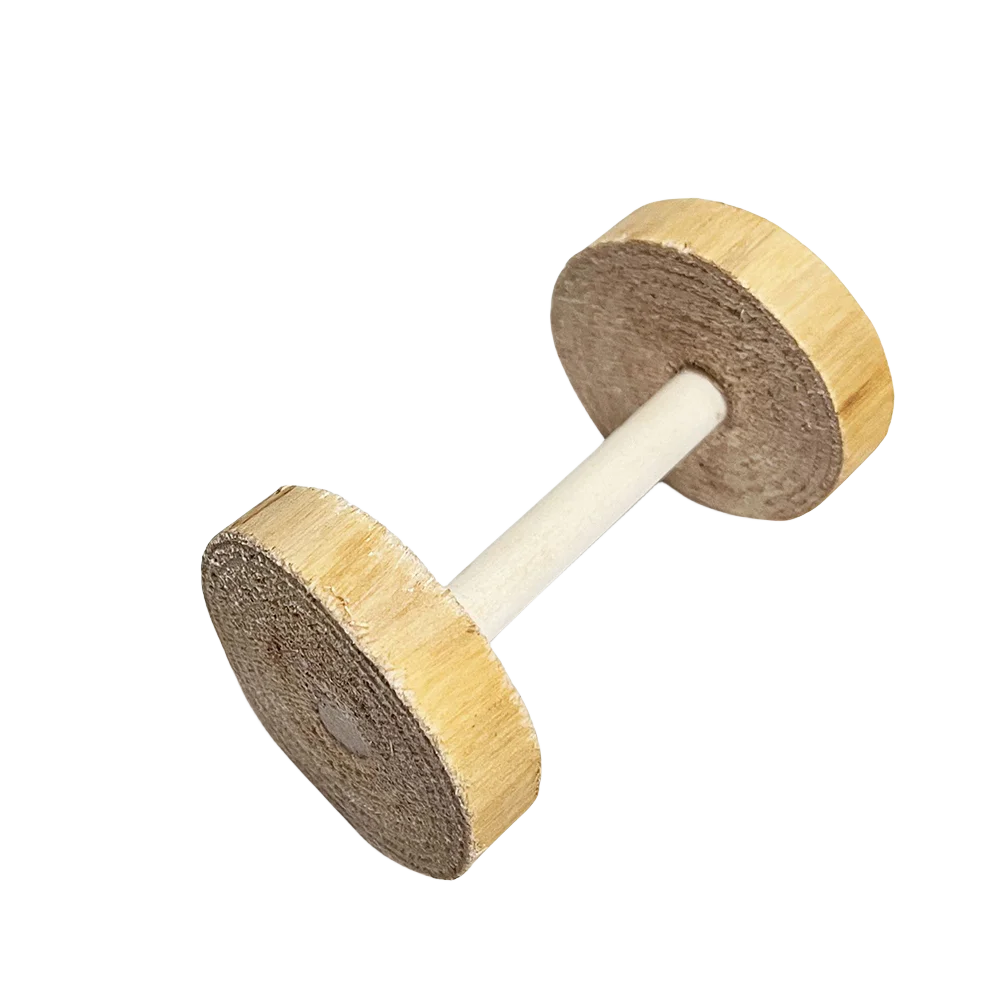 Cute Hamster Roller Toys Natural Wooden Pine Dumbells Unicycle swing Chew Molars Toys Bird Rabbit Guinea Pigs Small Pet Supplies