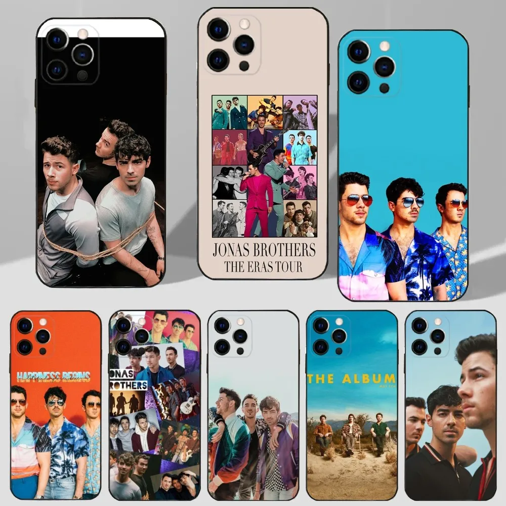 J-Jonas B-Brothers Phone Case For iPhone 16,15,14,13,12,11 Plus,Pro Max,XS,X,XR,SE,Mini,8,7 Soft Silicone Black Cover