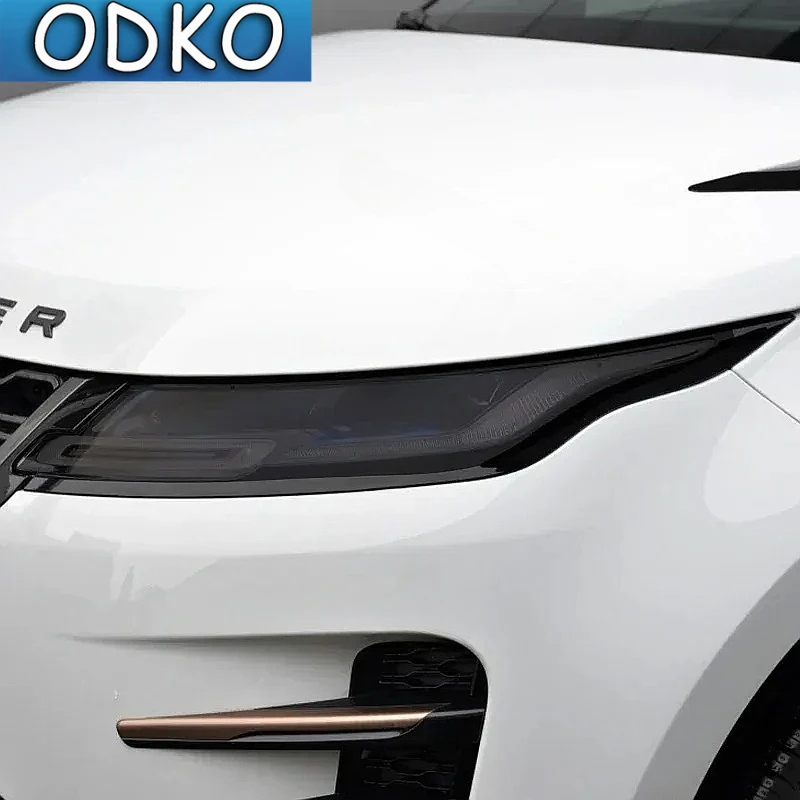 2 Pcs Car Headlight Tint Black Protective Film Transparent TPU Sticker For Range Rover Evoque L551 L538 2012-On Accessories