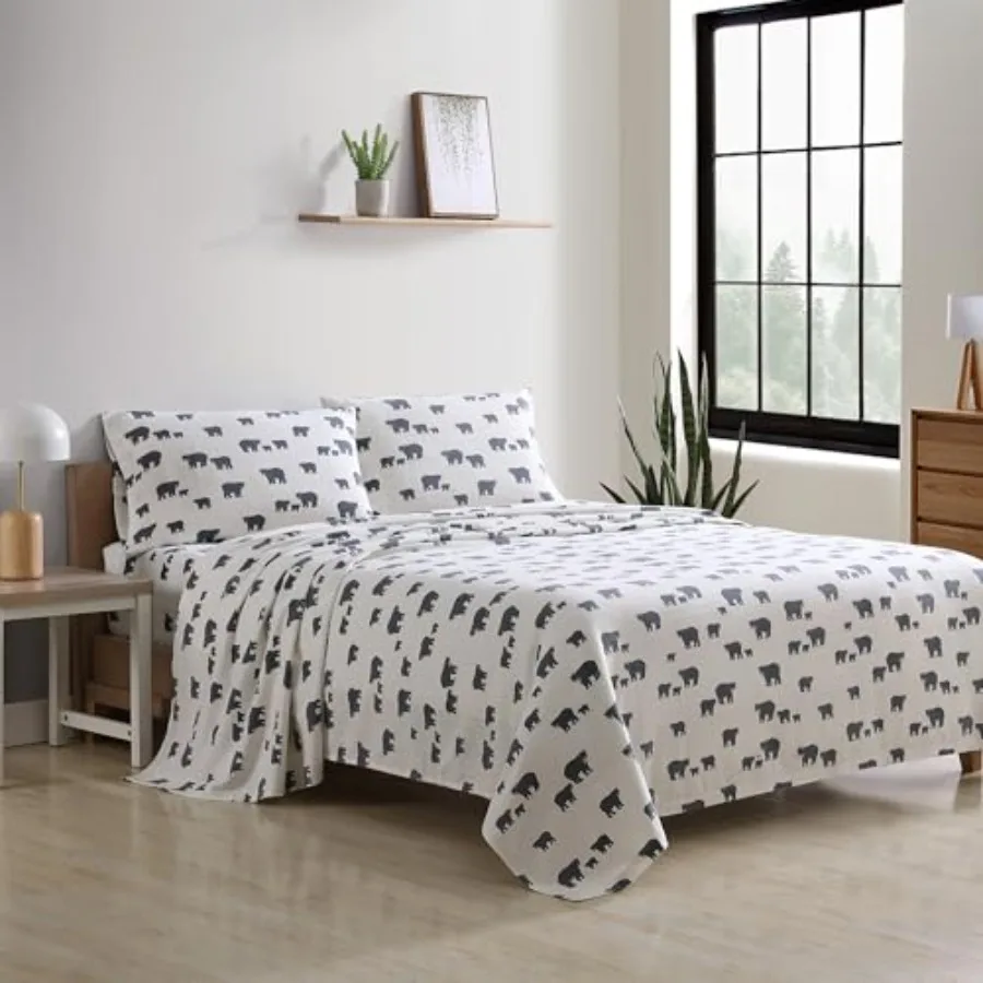

Flannel Sheets Size Anti-Pilling and Wrinkle Resistant Cotton Touchably Soft for All-Season Comfort - Bed Sheets with Matching