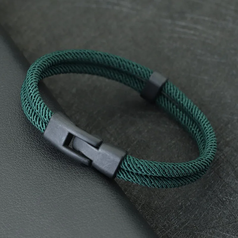 Nieuwe Mode Mannen Armband Draad Dubbellaags Afneembare Bijpassende Stapelbare Armband Vrijetijdsaccessoires Hombre Erkek Bileklik