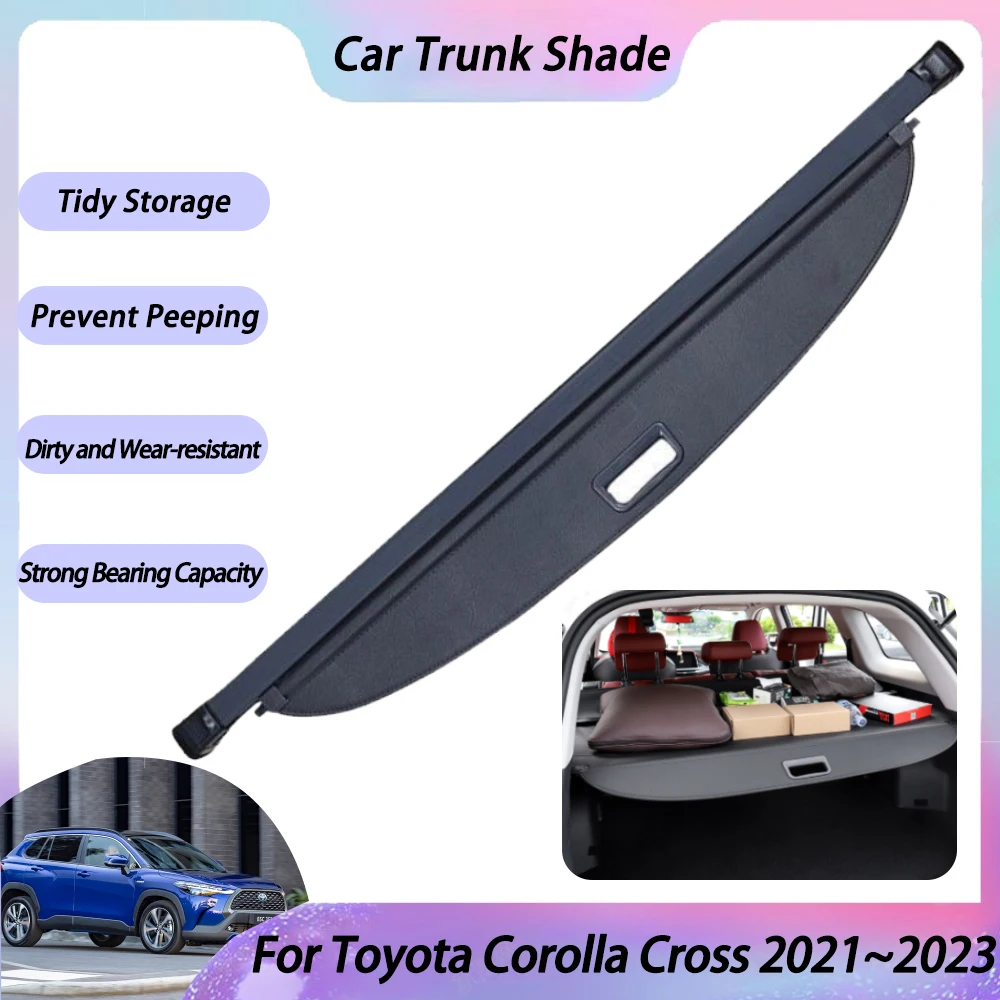 

Car Trunk Cover For Toyota Corolla Cross Hybrid 2023 Accessories XG10 2021 2022 Rear Luggage Sorage Curtain Retractable Shield