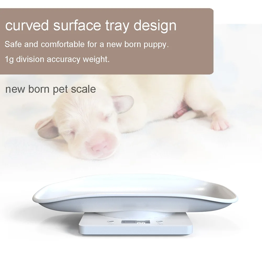 Digital Pet Scale Multifunction Electronic Scale Grams Weight Max 22 Lbs with LCD Display for Puppy Kitten Hamster Hedgehog Food