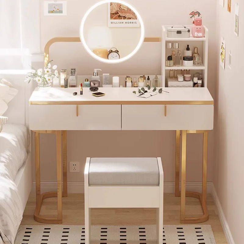 Table de maquillage minimaliste européenne moderne nordique, meubles de chambre à coucher, égouts de proximité blancs, filles