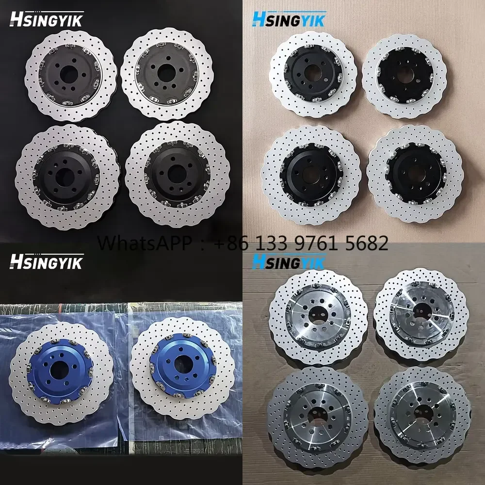 WSQ Front Left and Right 2 Pieces Floating Slotted Brake Rotors for C7 RS6 RS7 OEM 4G0615301AH 4G0615301E