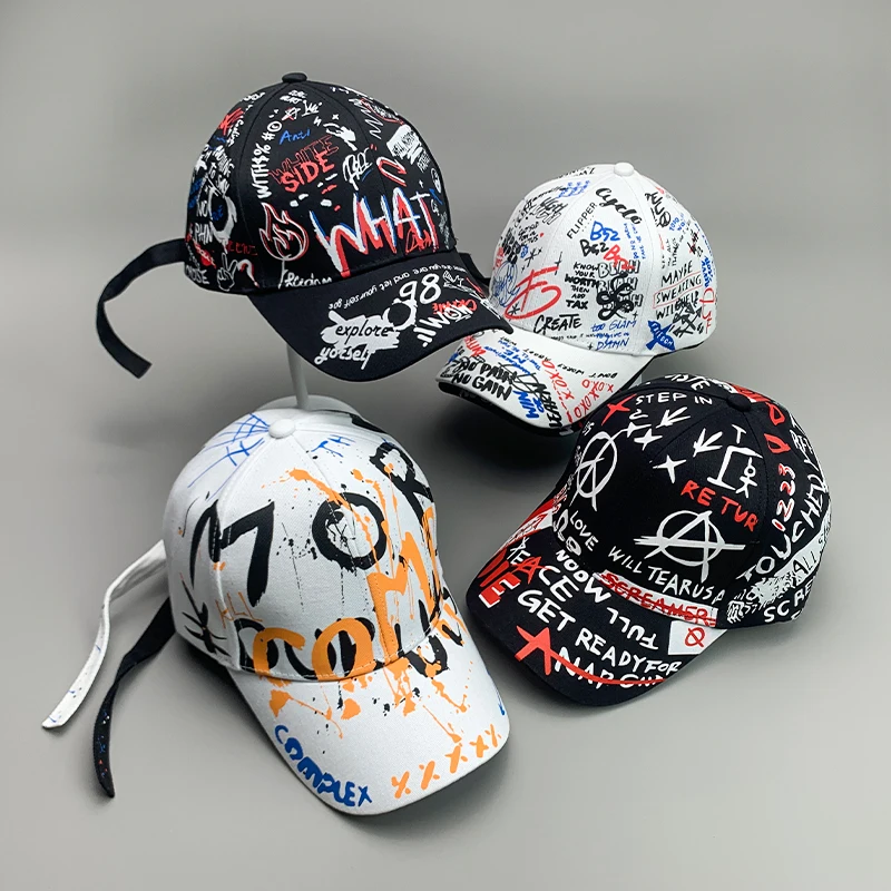 Nowy Graffiti Hip-Hop Kpop mężczyźni damskie do koszykówki czapki bawełniane oddychające Snapback deskorolka czapki sportowe dorosłych fajne w stylu