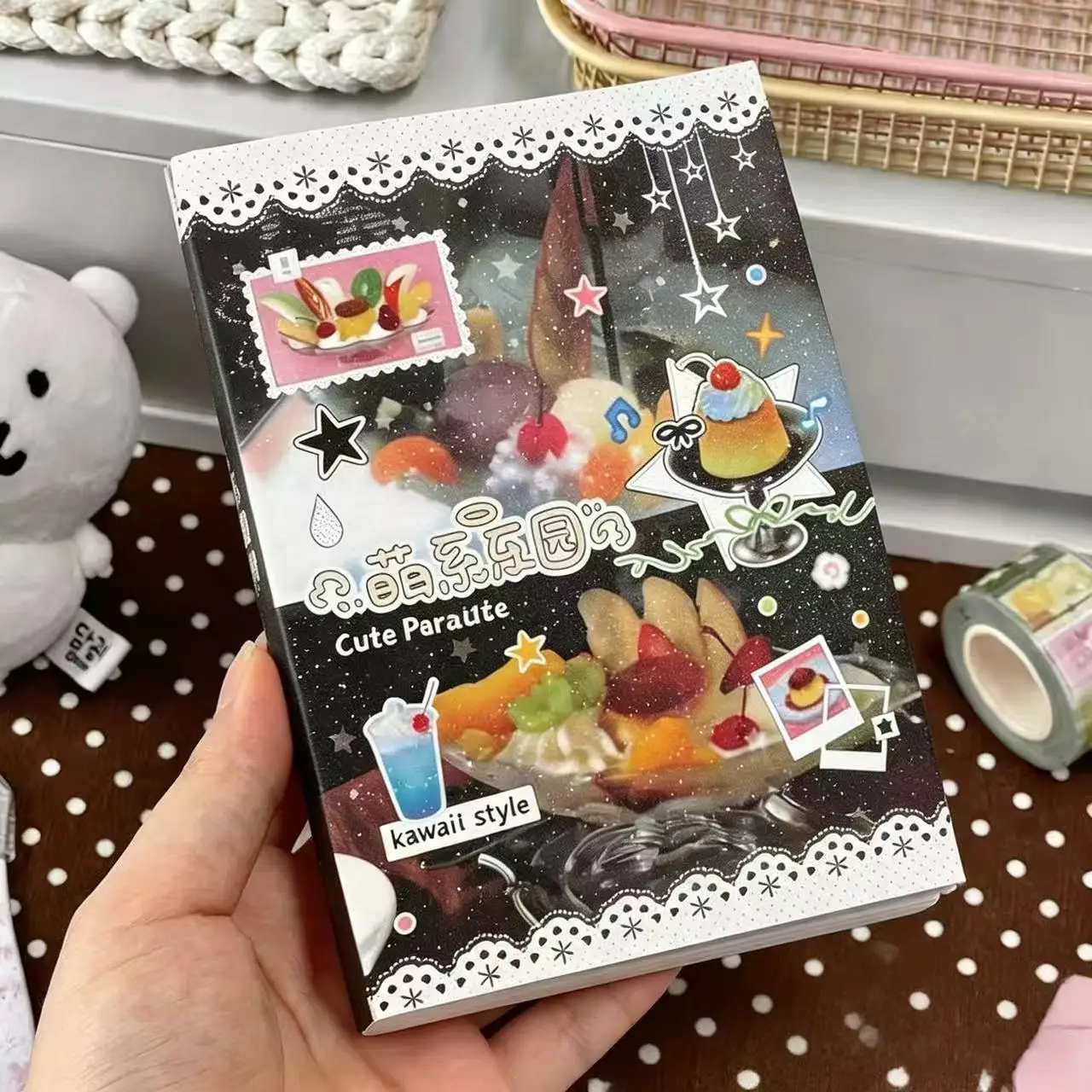 New Cute Themed Amusement Park Sticker Book A Whole Thick High Value Ins Style Stickers Scrapbooking DIY Collage Journals Gift