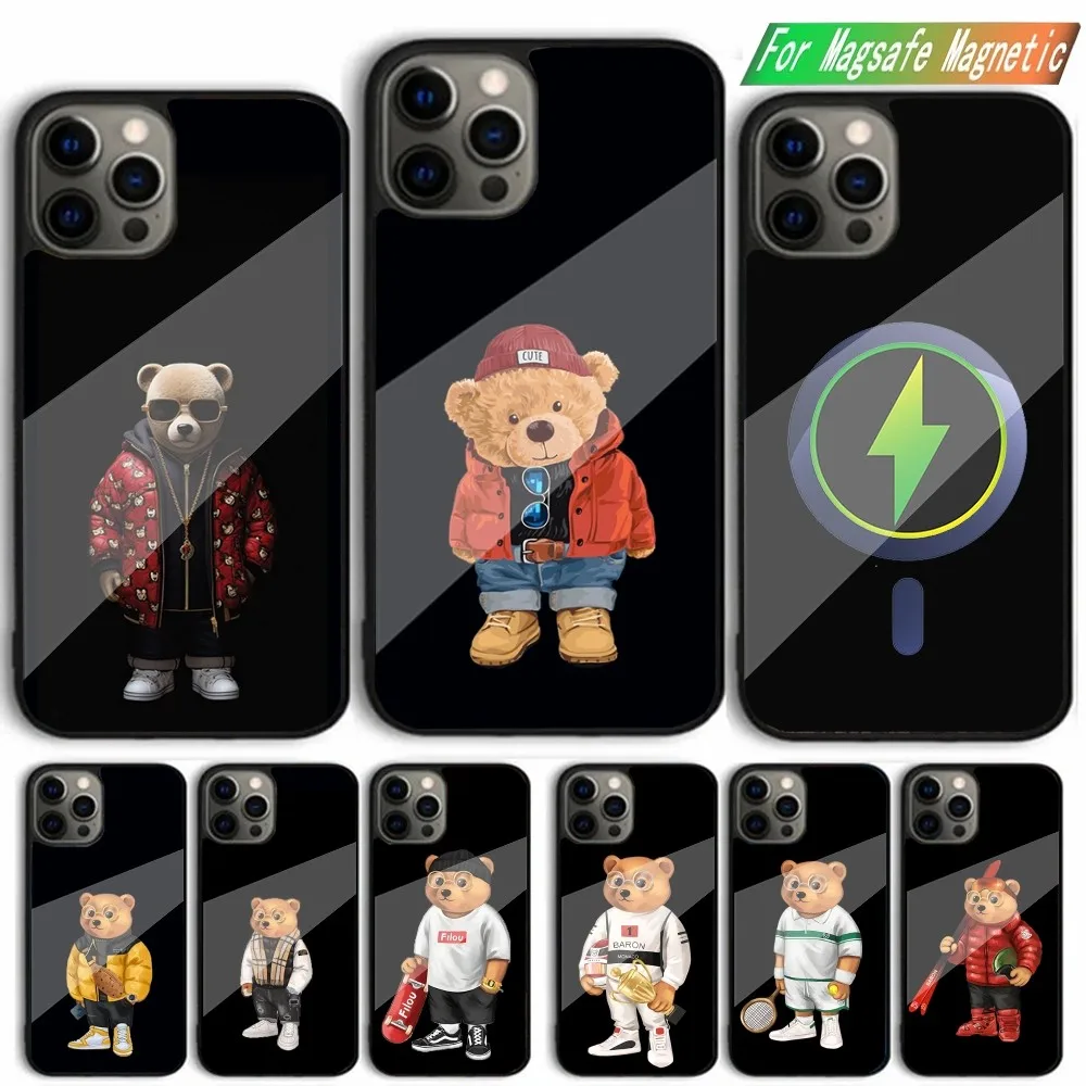 Fashion Baron Filou B-Bear Phone Case For iPhone 15,14,13,12,11,Plus,Pro,Max Mini Magsafe Magnetic Wireless Charging