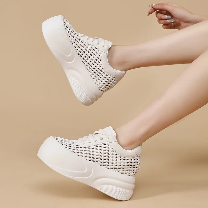9cm 3 Inch Women Summer Shoes  – Platform Sneakers Chunky recenzja i cena