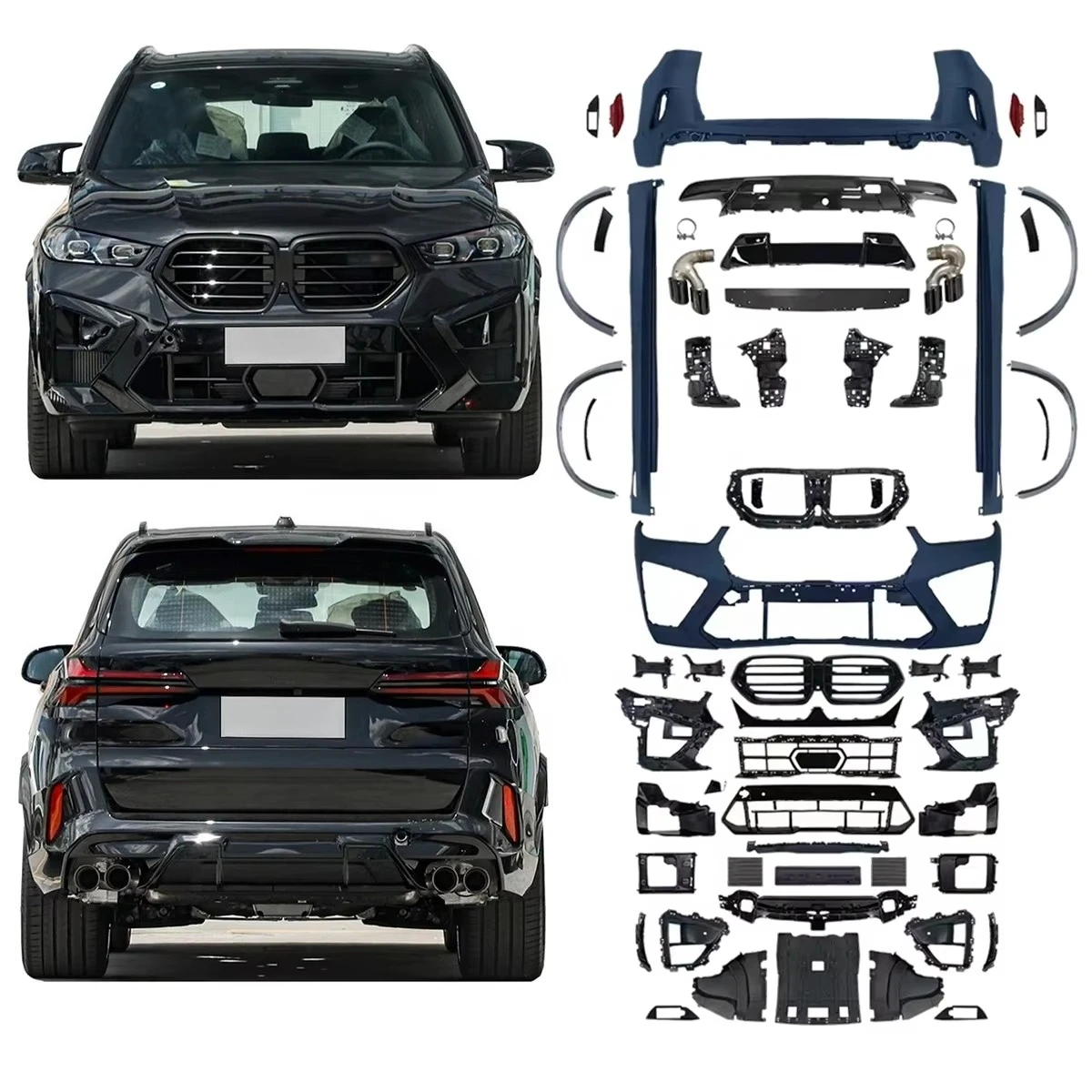 

Auto Performance Bumper for X5 G05 2023 2024 Year Upgrade to X5M F95 Model With Front Bumpers Grilles Wheel Arch Rear Bumper