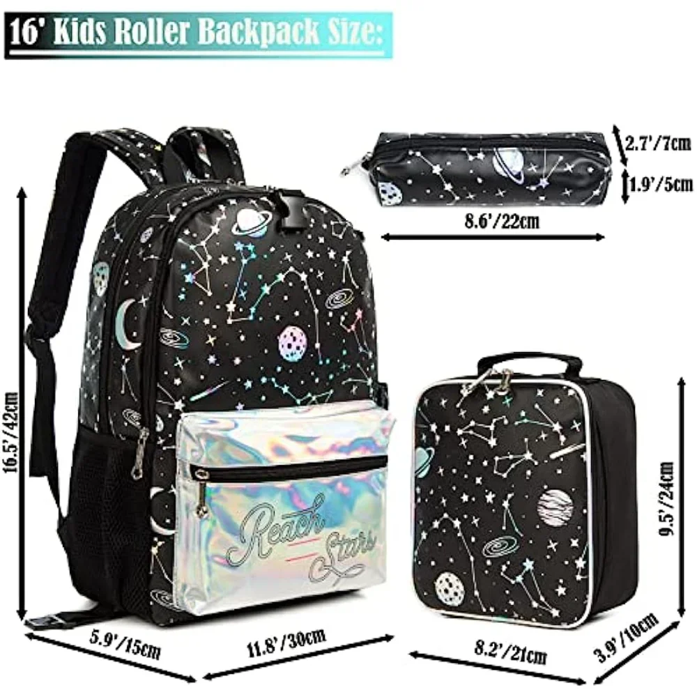 Schult asche Mädchen 3 in 1 Rucksack mit Brotdose High Elementary Middle School Rucksack Kinder taschen für Mädchen Schult aschen für Mädchen