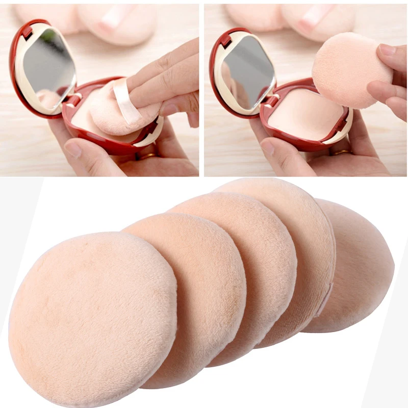 1/5/10Pcs Professionele Ronde Vorm Gezicht Lichaam Poeder Foundation Puff Draagbare Zachte Cosmetische Puff Make-Up Foundation Spons