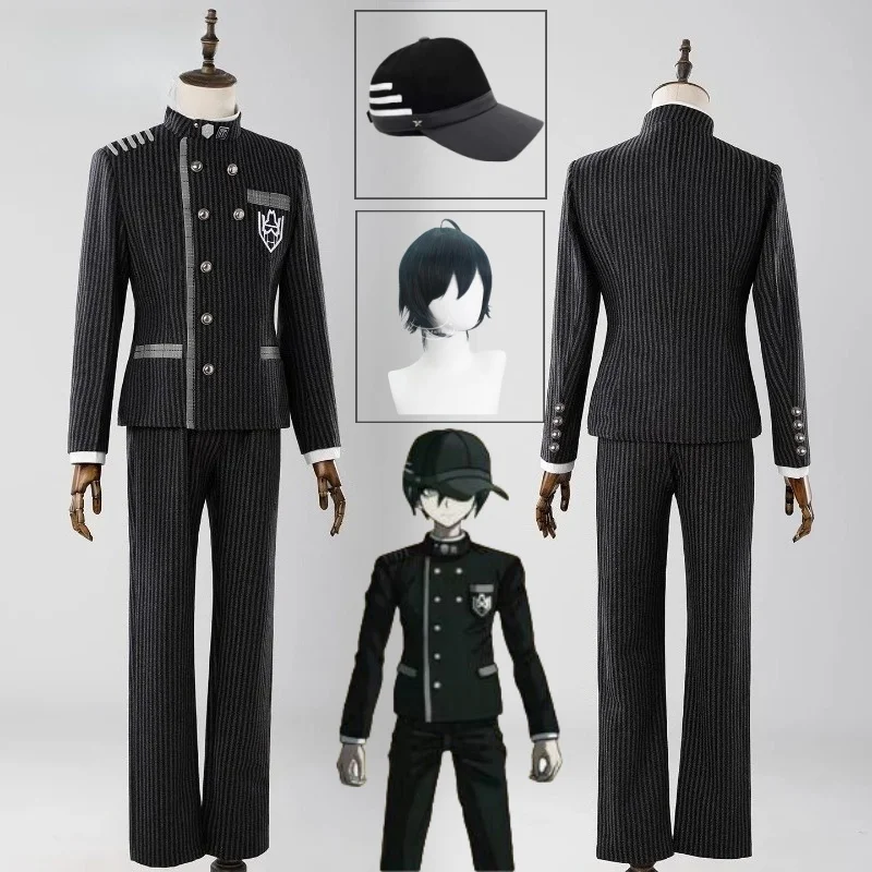 Аниме Danganronpa костюмы для косплея костюм на Хэллоуин V3 Saihara Shuichi детектив тонкая униформа шляпа полный комплект костюм для взрослых куртка