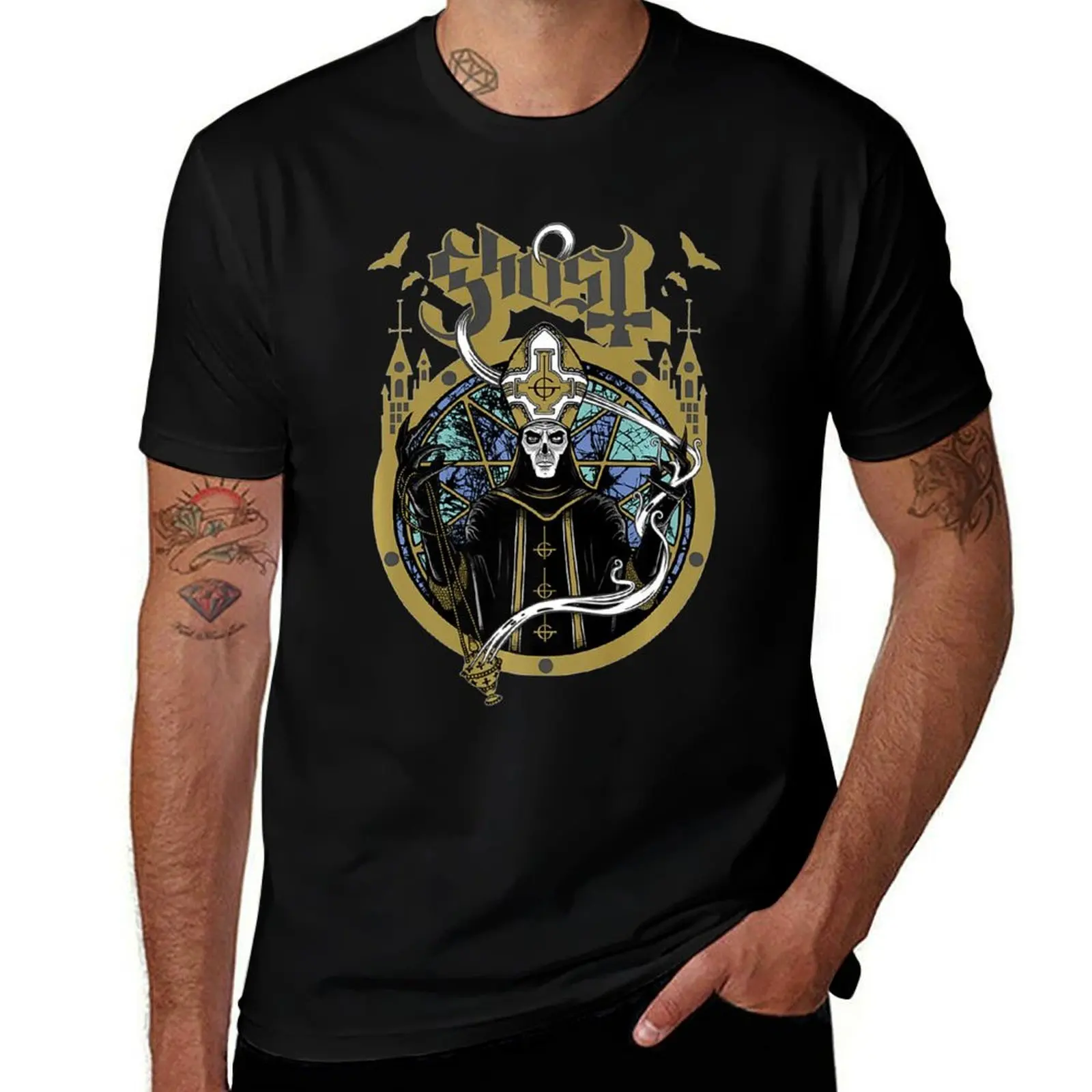 Ghost – Santanas Spes Nostra Premium T-Shirt Basic Simple Design Short Sleeve Shirt T-Shirt