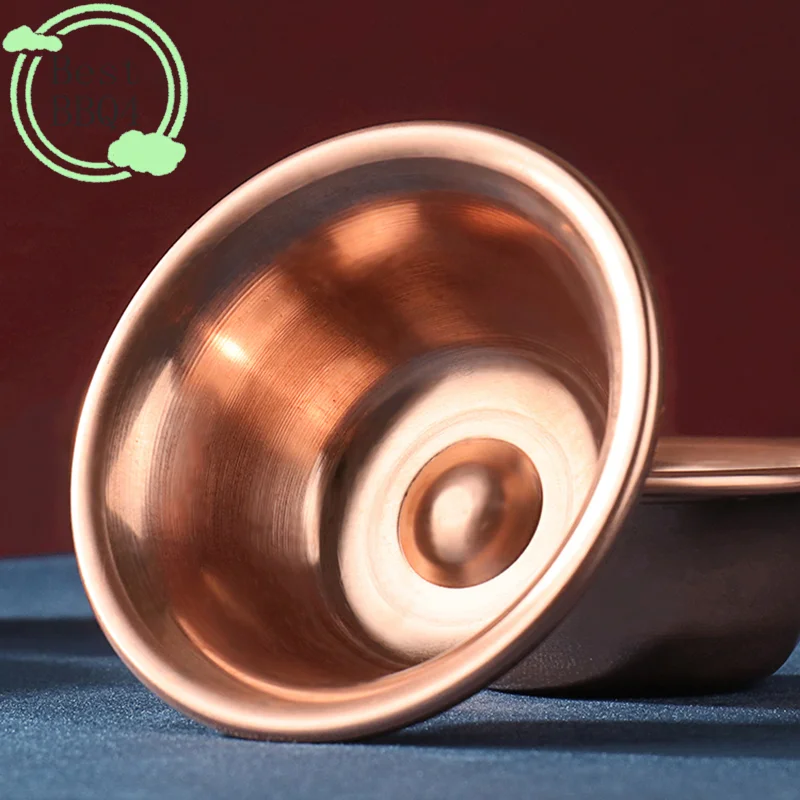 (BBQ4)1PC Pure Copper Water Supply Bowl Handmade Holy Water Bowl For Buddha Buddhist Supplies Fine Polished Water Supply Bowl