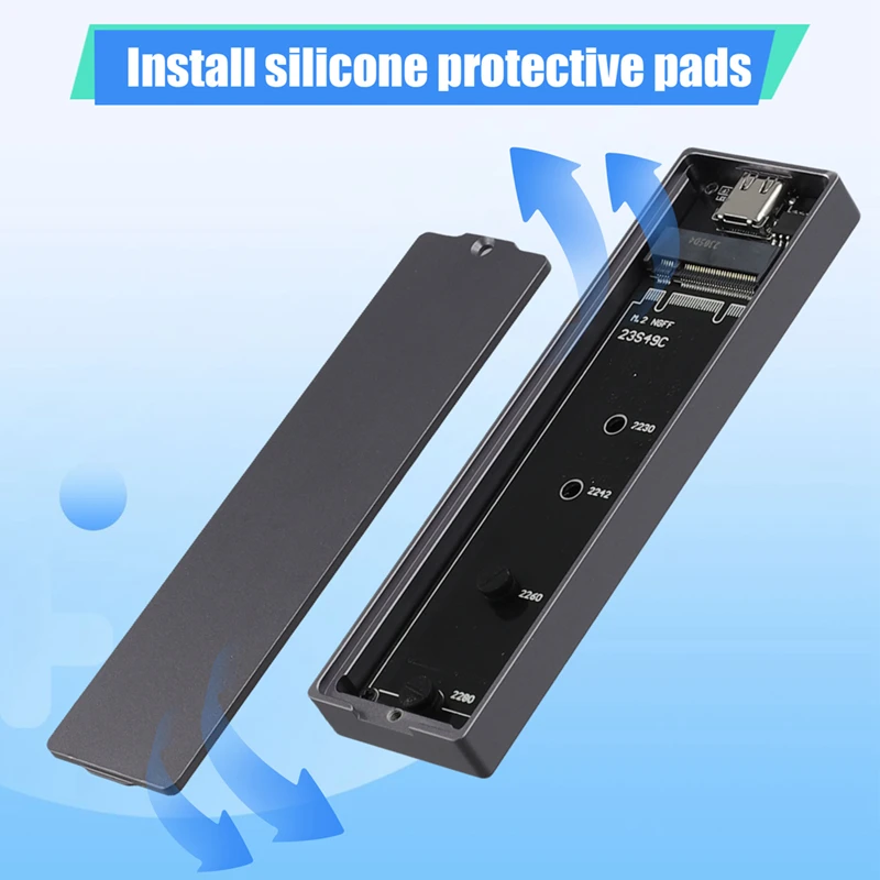 M.2 Ssd Hdd Behuizing Ngff Rgb Cool Licht Multifunctionele Handige Hdd Behuizing