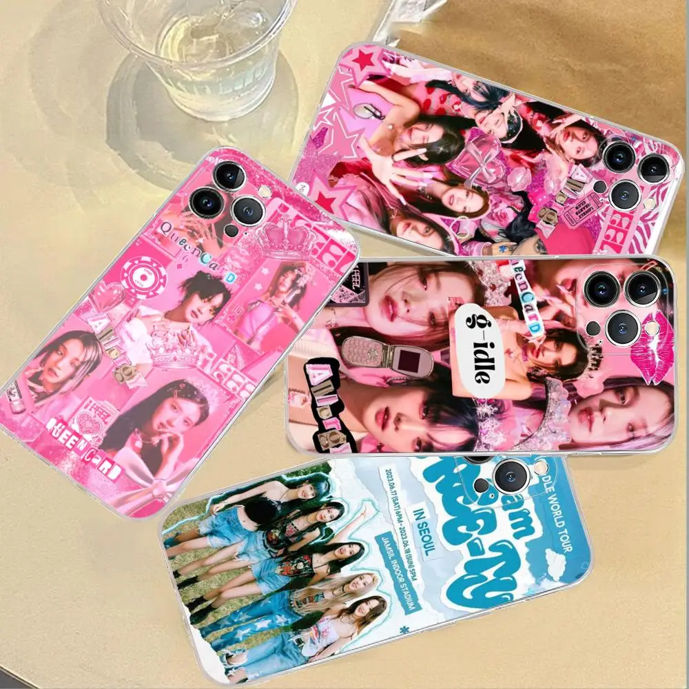 Kpop G-GIDLE I FEEL Beautiful Phone Case Silicone Soft for iphone 15 14 13 12 11 Pro Mini XS MAX 8 7 6 Plus X XS XR Cover