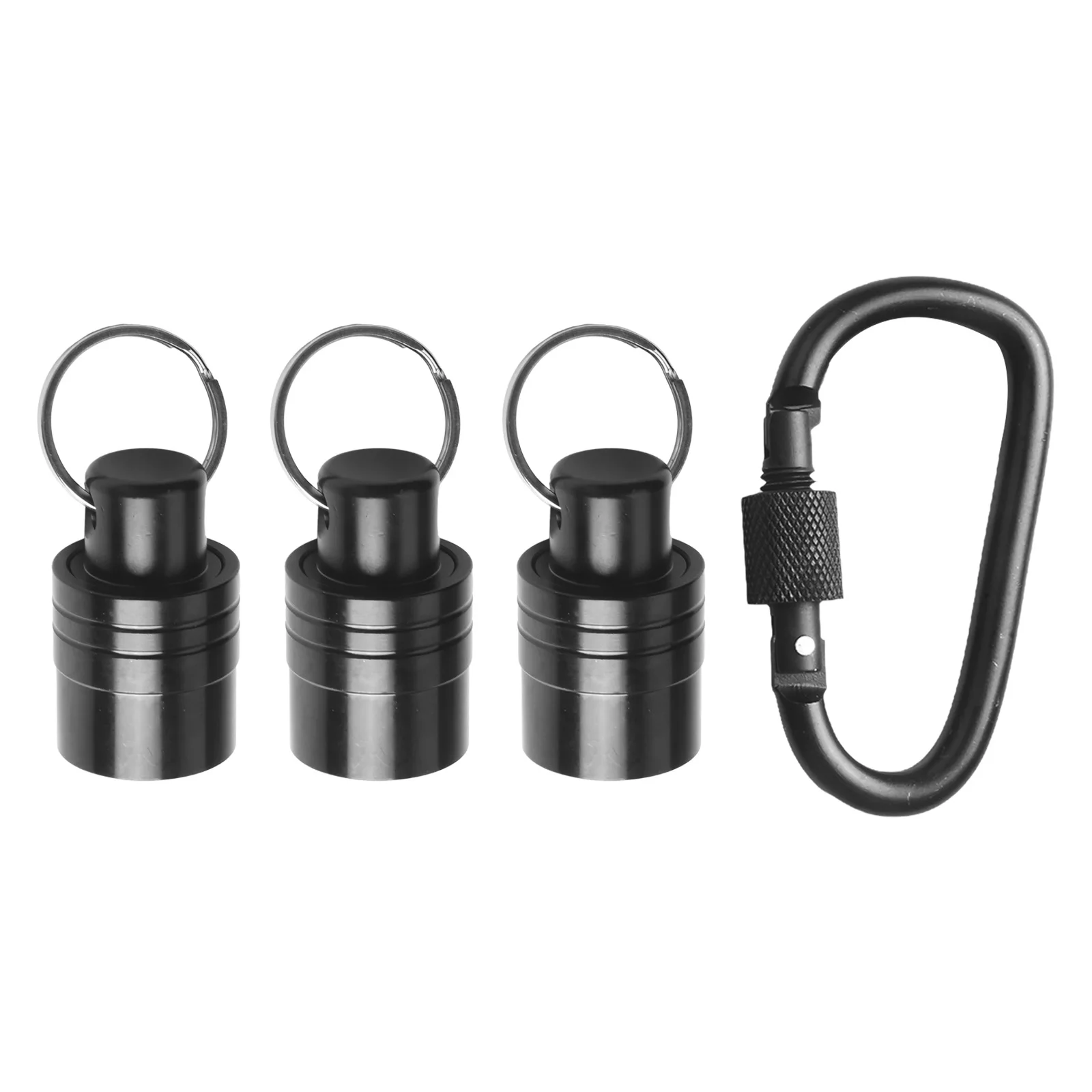 3pcs SDS Shank Screwdriver Bits Holder Extension Bar Drill Storage Keychain Aluminum Alloy Black For Electric Driver Hand Tool