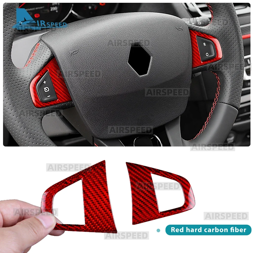 

Real Dry Carbon Fiber Sticker For Renault Fluence Megane 3 RS Scenic 2009 2010 2011 2012 2013 2014 2015 Car Steering Wheel Trim