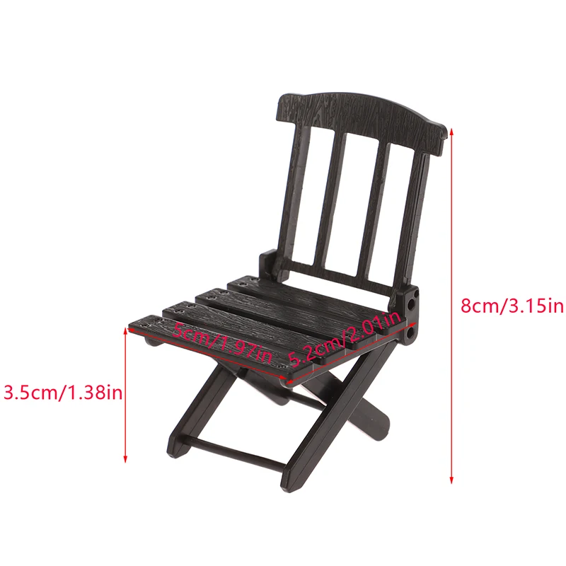 1/12 인형 집 접이식 해변 의자 모델 인형 집 미니 야외 캐주얼 의자 인형 집 가구 액세서리