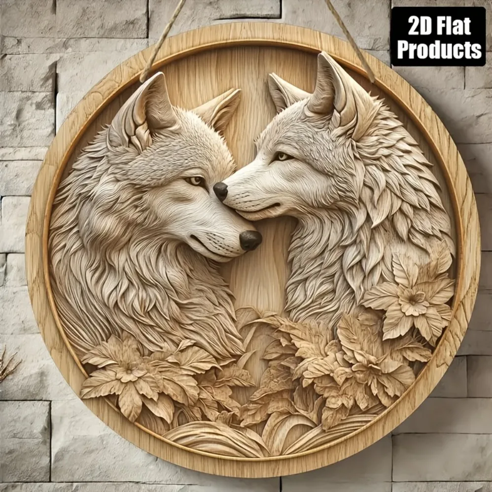 2D Flat Wolf-Themed… - image