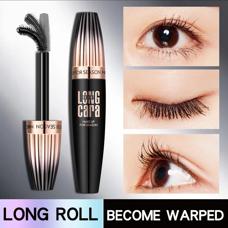 1Pc 4D Seide Faser Lash Mascara Schwarz Wimpern Verlängerung Mascara Schönheit Dick Augen Wimpern Curler Kosmetische Wasserdicht Mascara