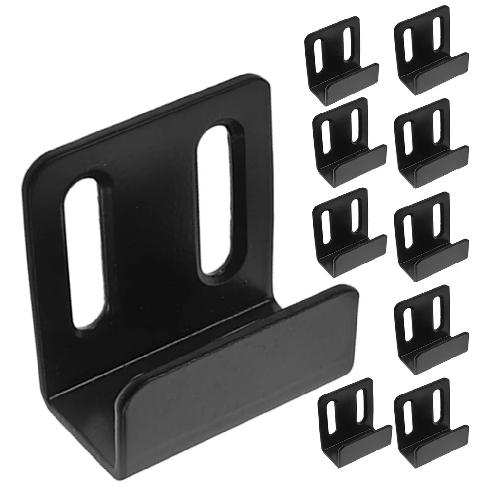 

10pcs Tile Hanger Wall Brackets Stainless Steel Thickened Black For Mirror Picture Frame Mounting Wall Tile Display Holder U