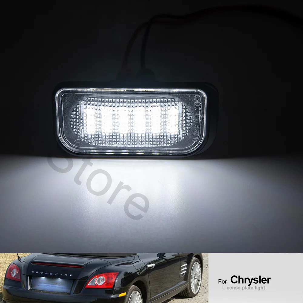 2pcs Canbus LED License Number Plate Light Assembly For Mercedes Benz C-class W203 W209 CLK A209 Chrysler Crossfire