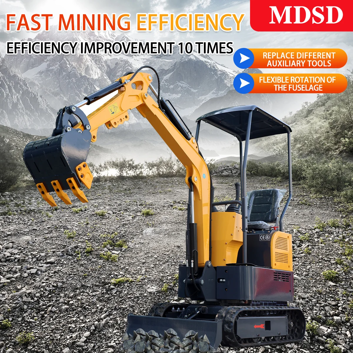

1,2 тонны 1,5 тонны 2-тонный гусеничный мини-экскаватор с двигателем Kubota Быстрая доставка CE EPA Euro 5 Совместимый индивидуальный мини-экскаватор