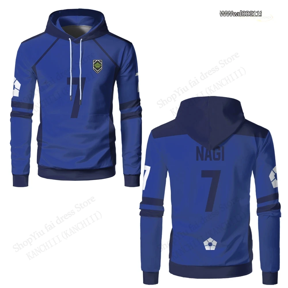 Sudaderas con capucha con estampado 3d de Anime Blue Lock para hombre y mujer, Sudadera con capucha de Isagi Nagi a la moda, abrigo Unisex, sudaderas para hombre, ropa deportiva, chaquetas