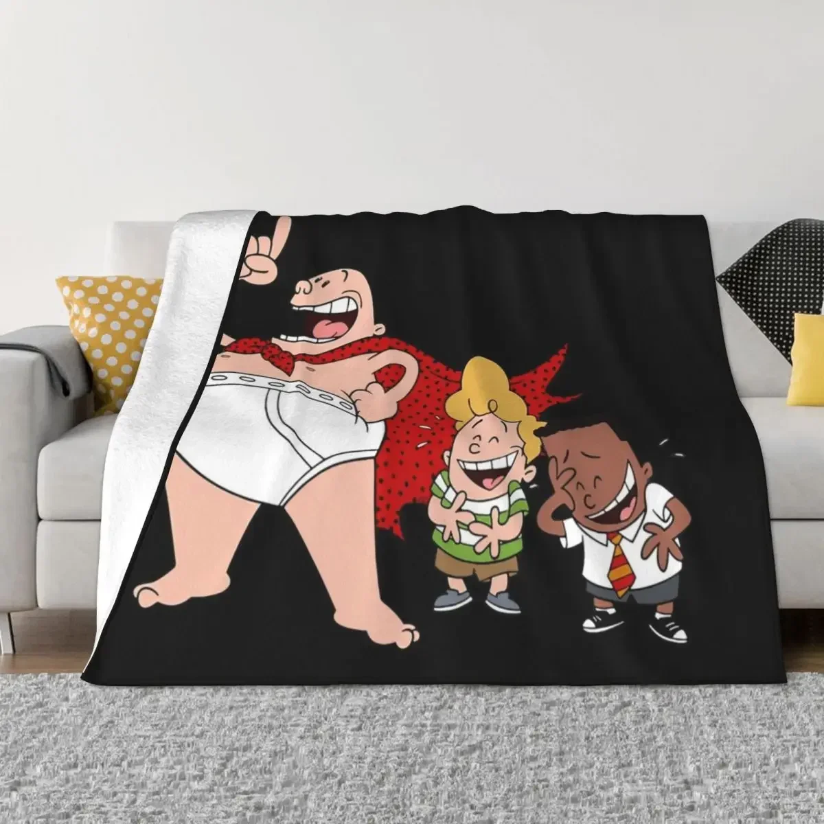 captain underpants cartoon Throw Blanket Blankets For Bed Sofa Quilt For Sofa Thin Hair wednesday Blankets