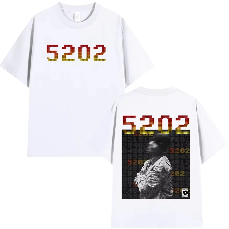 مغني الراب دوكي 5202 MIXTAPE ميرش تي شيرت الرجال النساء الملابس القطن المتضخم تي شيرت موضة الهيب هوب قصيرة الأكمام تي شيرت بلايز #6