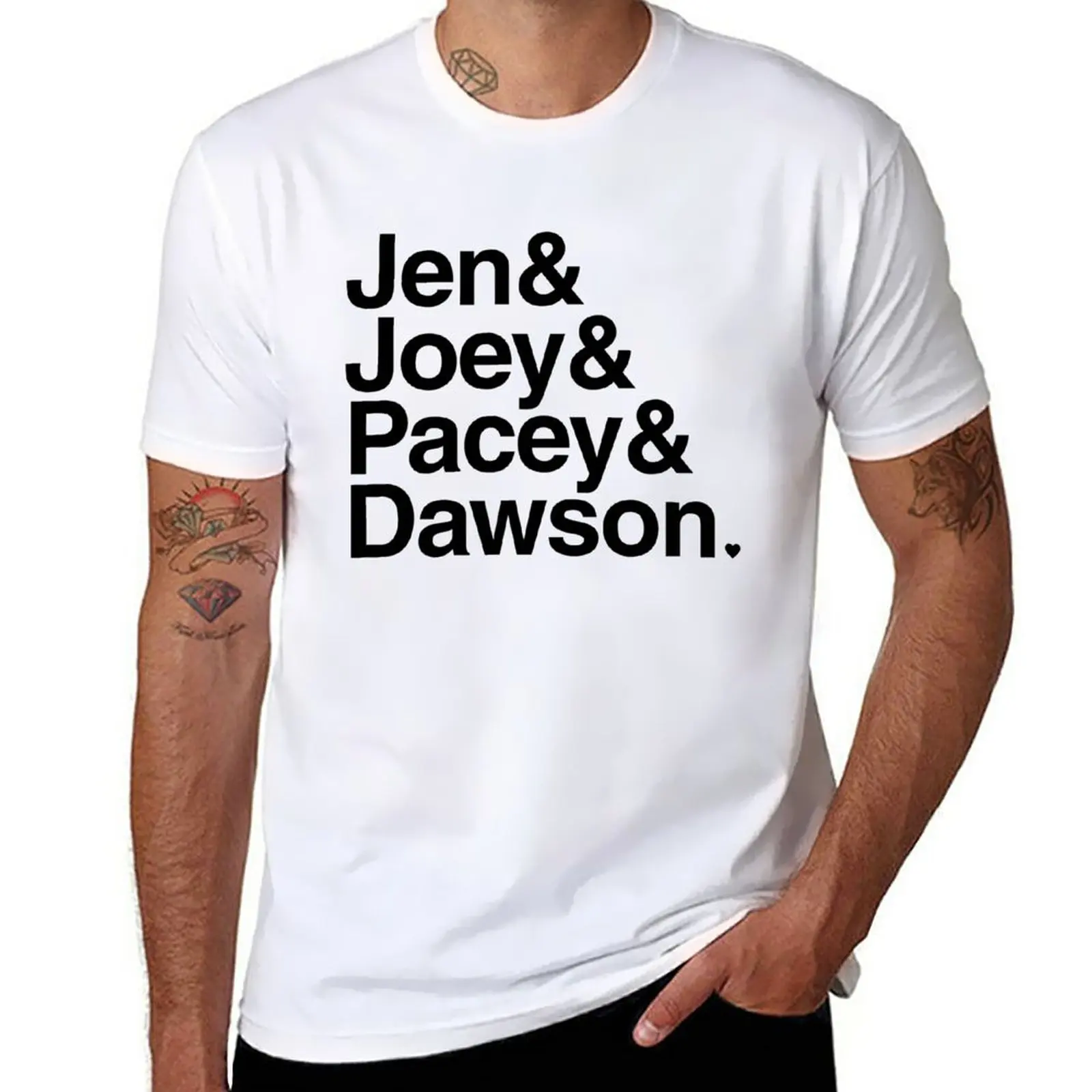 New Jen & Joey & Pacey & Dawson T-Shirt funny t shirts aesthetic clothes tops mens graphic t-shirts anime