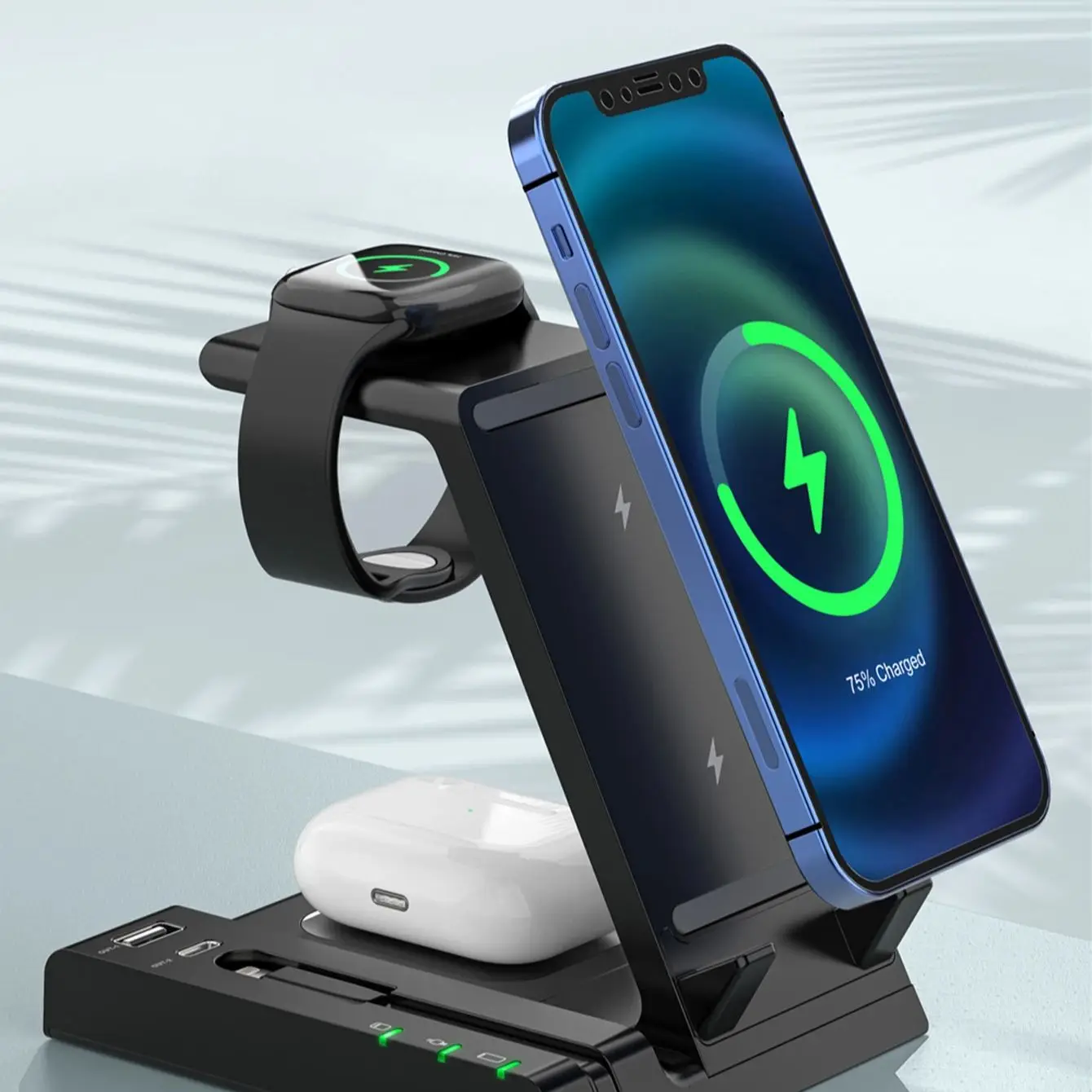 

D2 Six-in-One Wireless Charger Desktop Multi-Function Mobile Phone Wireless Charging Bracket