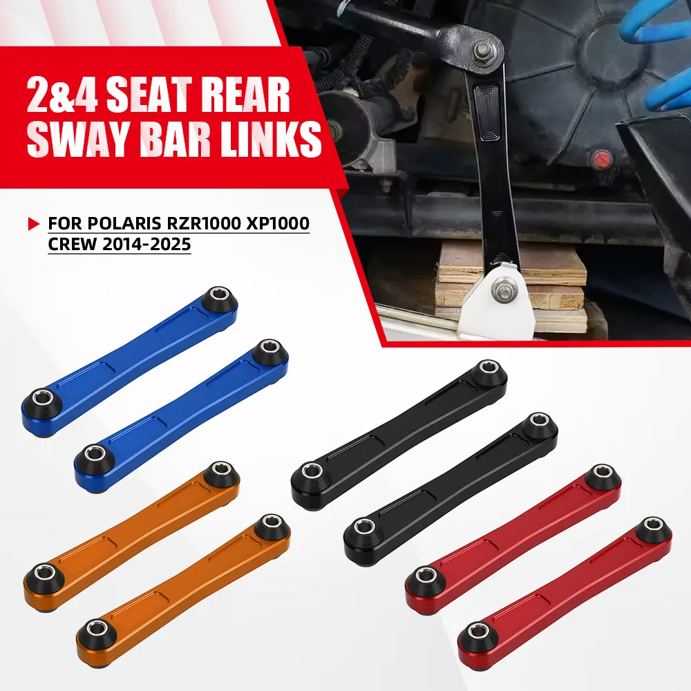 For Polaris RZR1000 XP1000 Crew 2014-2025 Sway Bar End Rear Link Kit 2 And 4 Seater All Years Aluminum Replacement ATV Parts