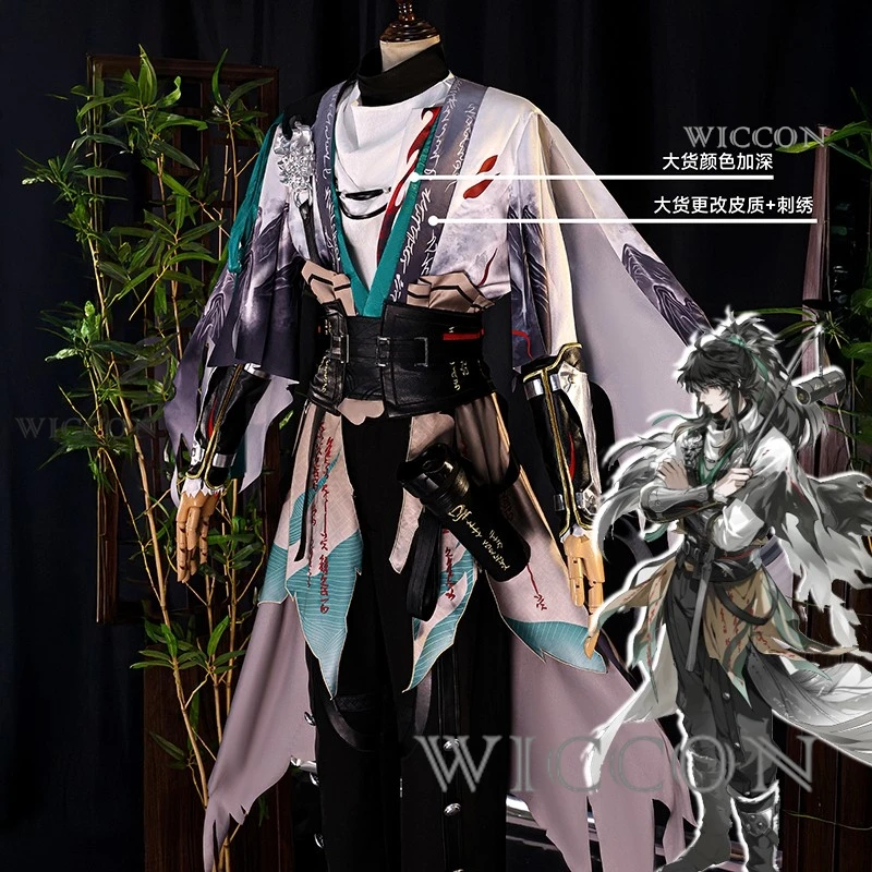 ملابس الكبار Qiuyuan Wuwa أزياء تنكرية شعر مستعار الزي الأحذية شعر مستعار Wuthering موجات لعبة ملابس رجالي أزياء الهالوين لعب الأدوار #2