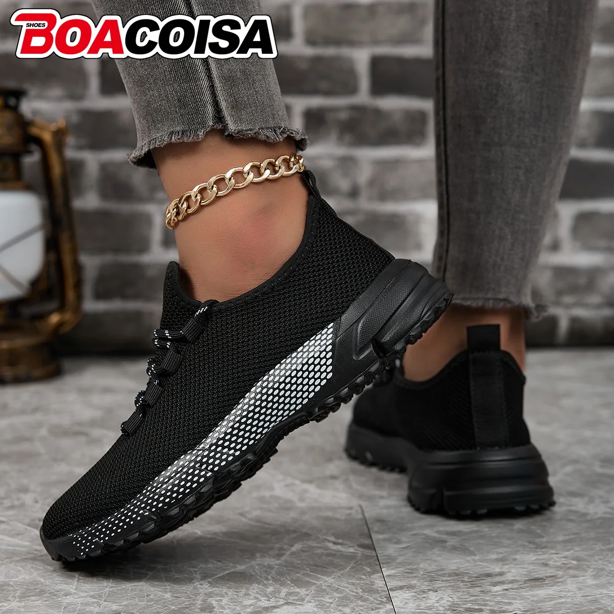 

Women's Shoes Breathable Non-slip Casual Sports Running Black Sneakers for Female Outdoor Tenis Masculino zapatillas de deporte
